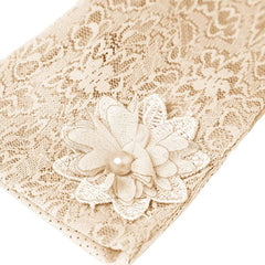 Short Lace Gloves Solid Thin Breathable Floral Gloves Wedding Bridal Gloves