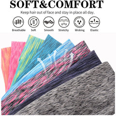 Men's Lightweight Sports Headband Elastic Moisture Wicking Hairband