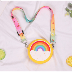 Kids Rainbow Donut Silicone Crossbody Bag