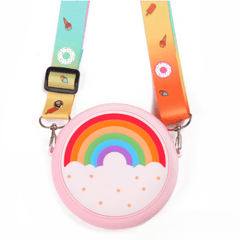 Kids Rainbow Donut Silicone Crossbody Bag