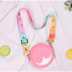 Kids Rainbow Donut Silicone Crossbody Bag