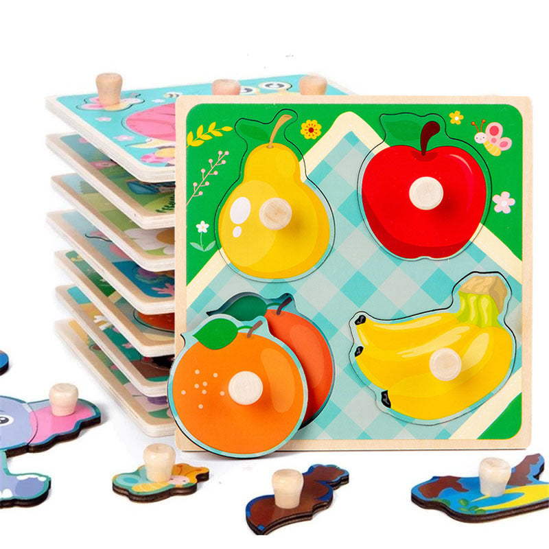 Wooden Animals Puzzle Educational Toy for Children
