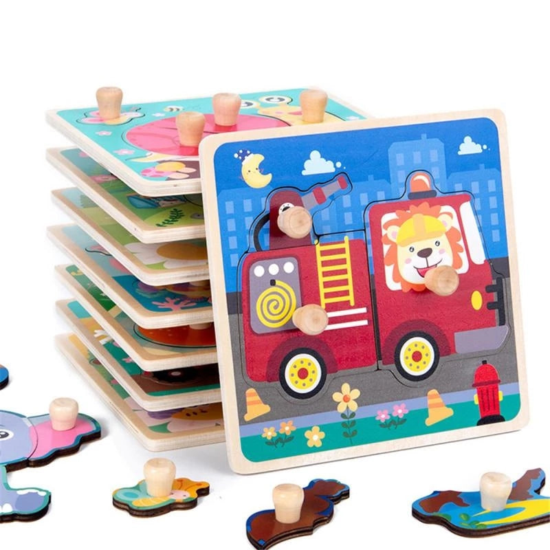 Wooden Animals Puzzle Educational Toy for Children