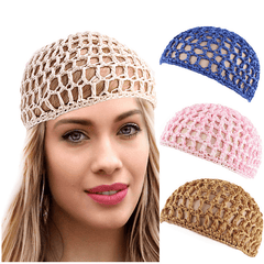 1pc Mesh Hair Net Crochet Cap Snood Long Hair Care Cover Hat