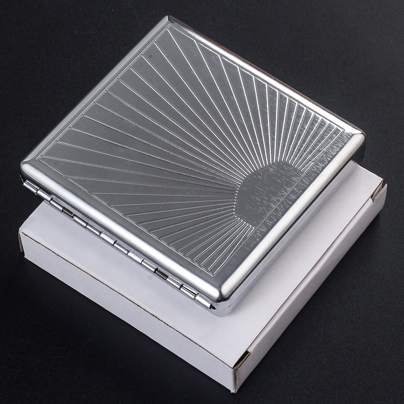 Metal Cigarette Case Tobacco Holder for Men 20 pack Ultra thin Portable Case