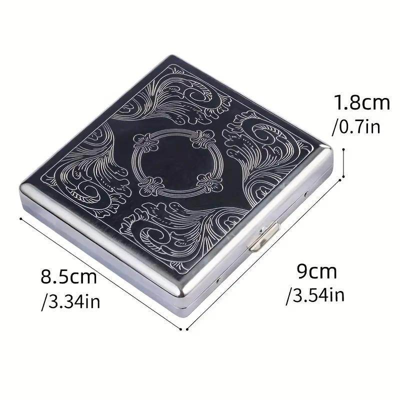 Metal Cigarette Case Tobacco Holder for Men 20 pack Ultra thin Portable Case