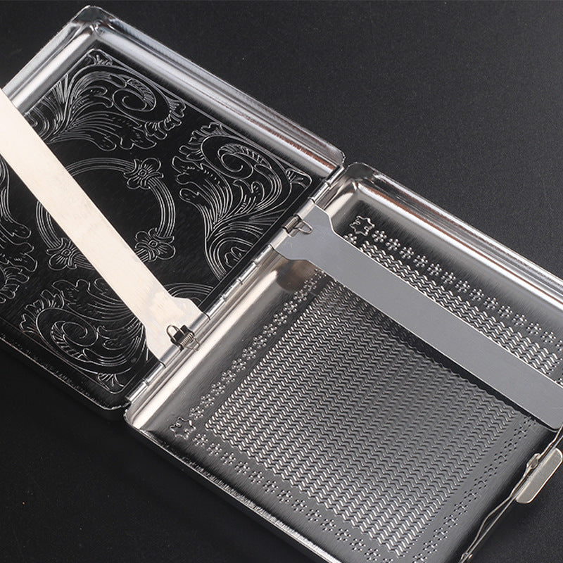 Metal Cigarette Case Tobacco Holder for Men 20 pack Ultra thin Portable Case