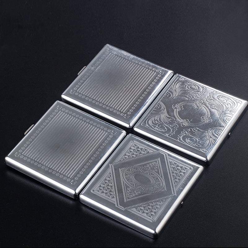 Metal Cigarette Case Tobacco Holder for Men 20 pack Ultra thin Portable Case