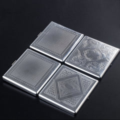 Metal Cigarette Case Tobacco Holder for Men 20 pack Ultra thin Portable Case