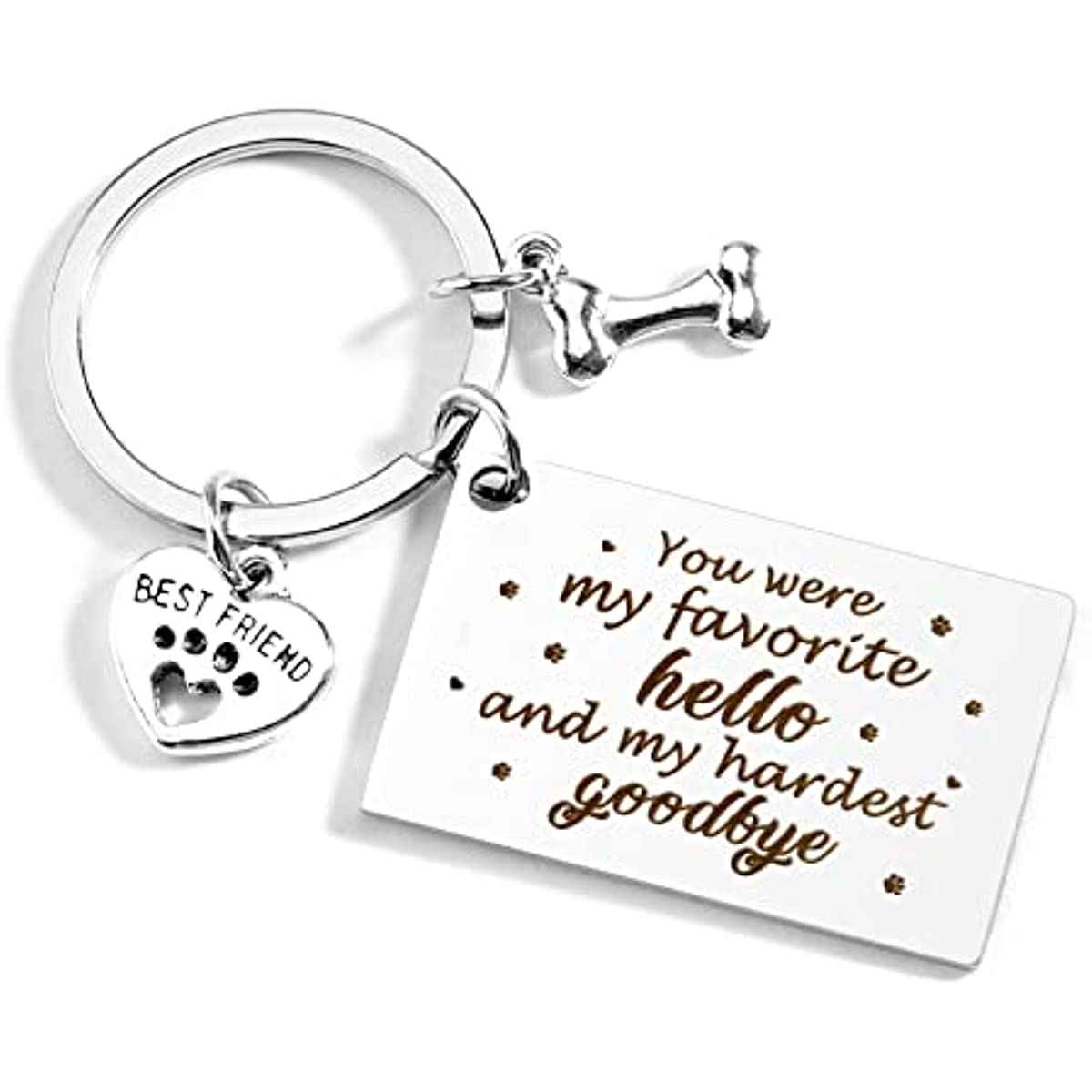 Pet Memorial Keychain Heartfelt Loss of Pet Gift