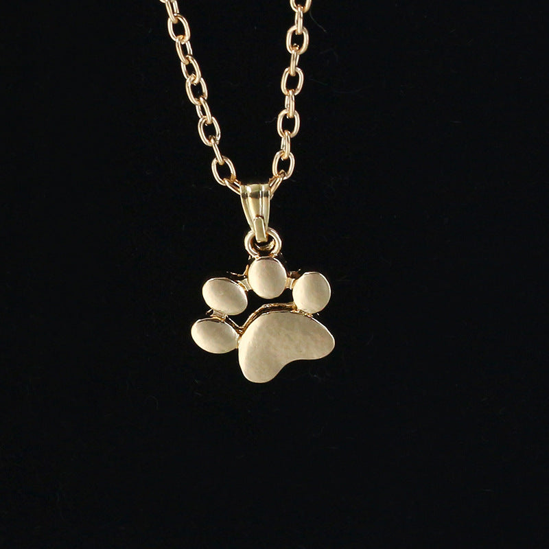 Cat Dog Paw Pendant Necklace Footprint Pendant Necklace For Girls
