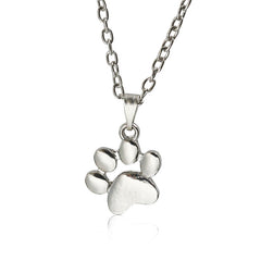Cat Dog Paw Pendant Necklace Footprint Pendant Necklace For Girls