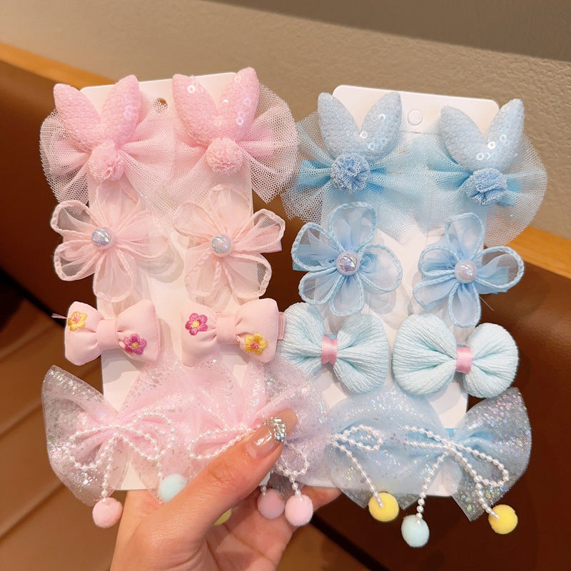 8pcs Baby Girls Bow Knot Flower Hair Clips