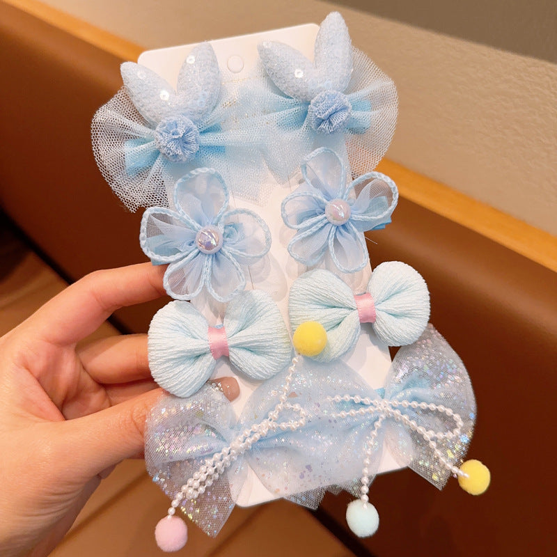 8pcs Baby Girls Bow Knot Flower Hair Clips