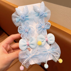 8pcs Baby Girls Bow Knot Flower Hair Clips