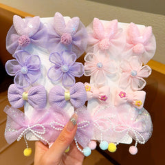 8pcs Baby Girls Bow Knot Flower Hair Clips