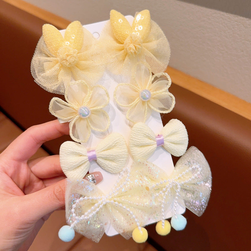 8pcs Baby Girls Bow Knot Flower Hair Clips