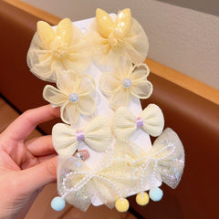 8pcs Baby Girls Bow Knot Flower Hair Clips