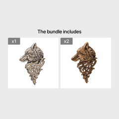 Wolf Brooch Collar Suit Clothes Pin Business Jewelry For Men