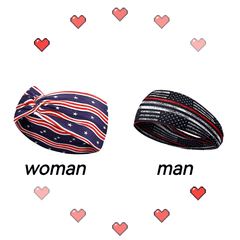 Vintage Sporty Headband Unisex Sweat Absorbing Yoga Hair Band
