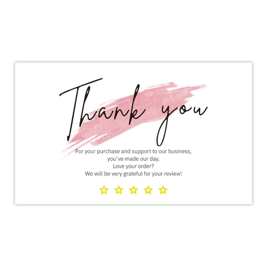 50pcs Thank You Card Coated Paper Business Card Gift Packaging Decoration Card