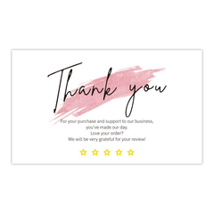 50pcs Thank You Card Coated Paper Business Card Gift Packaging Decoration Card