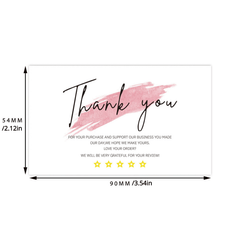 50pcs Thank You Card Coated Paper Business Card Gift Packaging Decoration Card