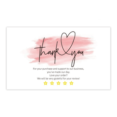 50pcs Thank You Card Coated Paper Business Card Gift Packaging Decoration Card