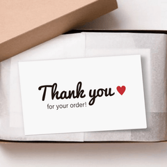 50pcs Thank You Card Coated Paper Business Card Gift Packaging Decoration Card