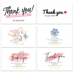 50pcs Thank You Card Coated Paper Business Card Gift Packaging Decoration Card