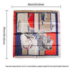 Print Silk Scarf Lady Headcloth Beach Shawl For Men And Women