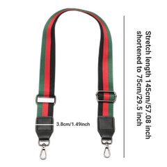 Colorblock Striped Bag Strap Adjustable Lightweight Travel Accessories