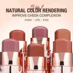 6 Colors Waterproof Blush Stick Cream for Women