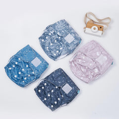 Happyflute 4pcs Cloth Diaper Covers for 3-15kg Baby