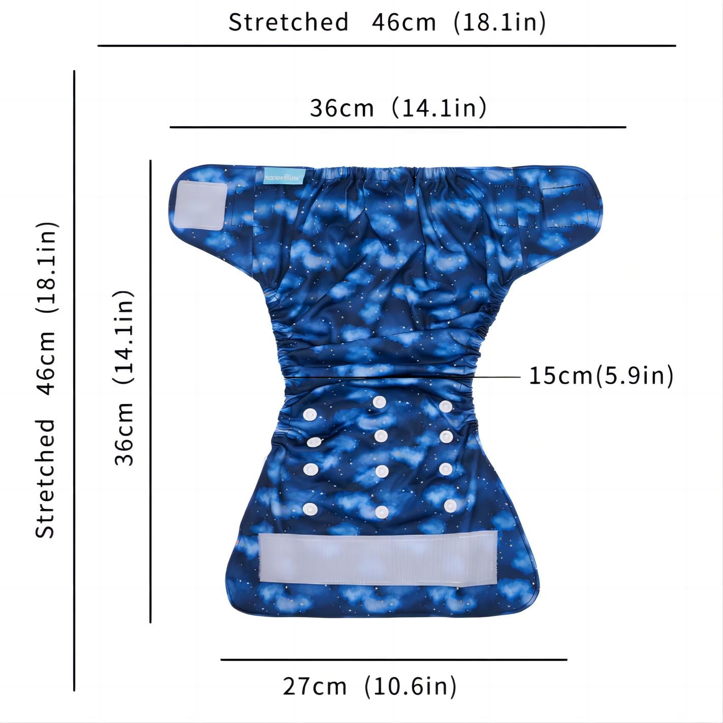 4 Piece Happyflute Reusable Cloth Diapers Eco Friendly Washable Adjustable Fit