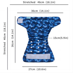4 Piece Happyflute Reusable Cloth Diapers Eco Friendly Washable Adjustable Fit