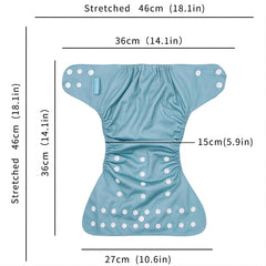 Happyflute 4pcs Cloth Diaper Covers Adjustable Nappy for 3-15kg Baby