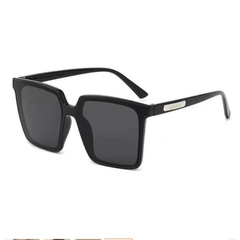 Oversized Square Sunglasses Clear Frame UV400