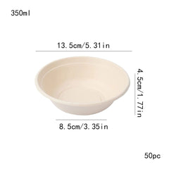 Biodegradable Paper Bowls Heavy Duty for Hot and Cold Food
