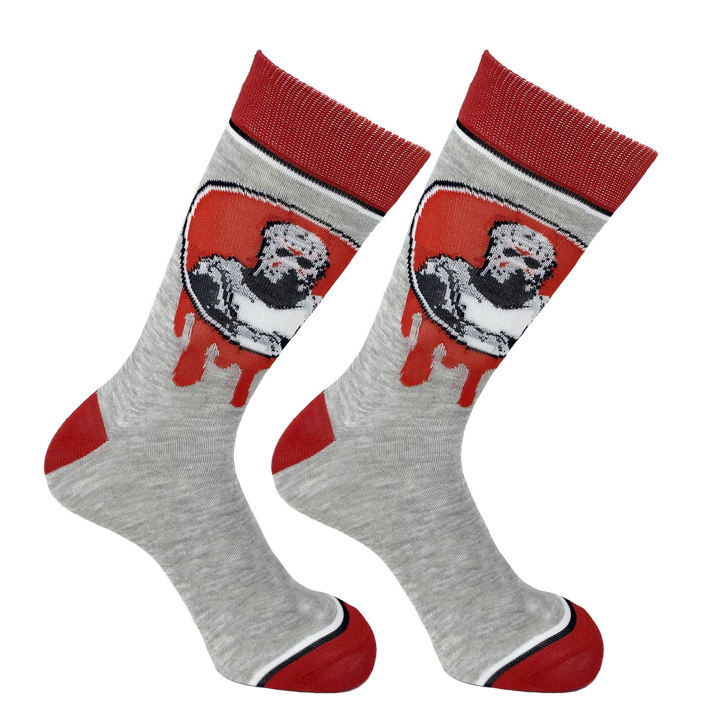 6 Pairs Boys Horror Cartoon Anime Crew Socks Cotton Blend Breathable Mid Tube