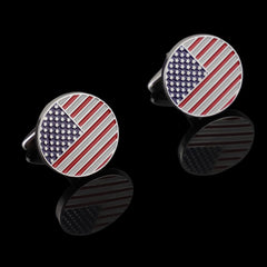 American Flag Cufflinks Round Cufflinks Shirt Accessories Business Gift