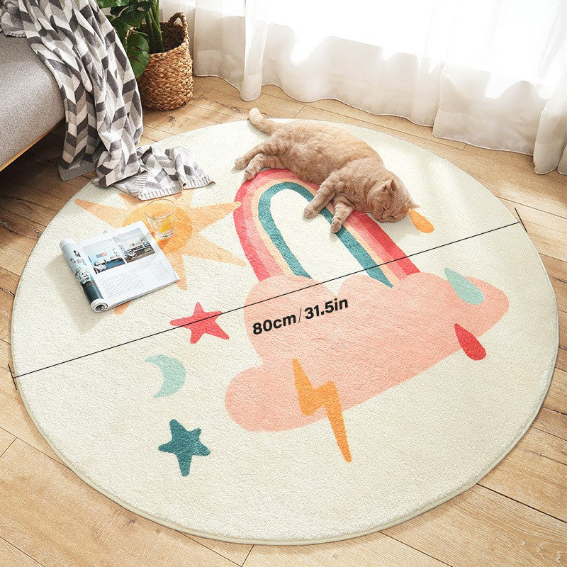 Nordic Style Shaggy Carpet for Kids Bedroom Decor Plush Rug