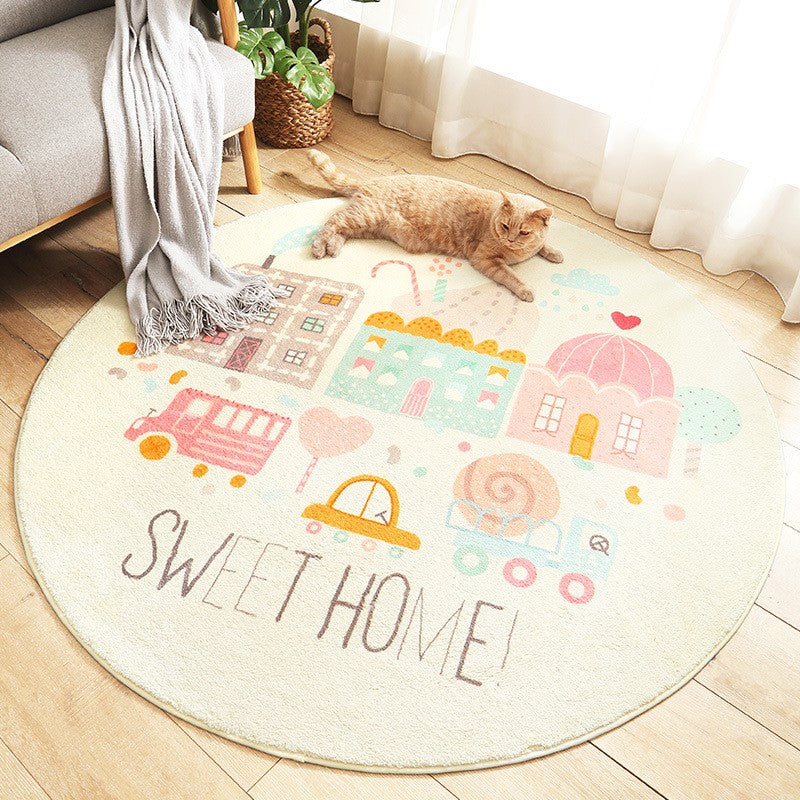 Nordic Style Shaggy Carpet for Kids Bedroom Decor Plush Rug