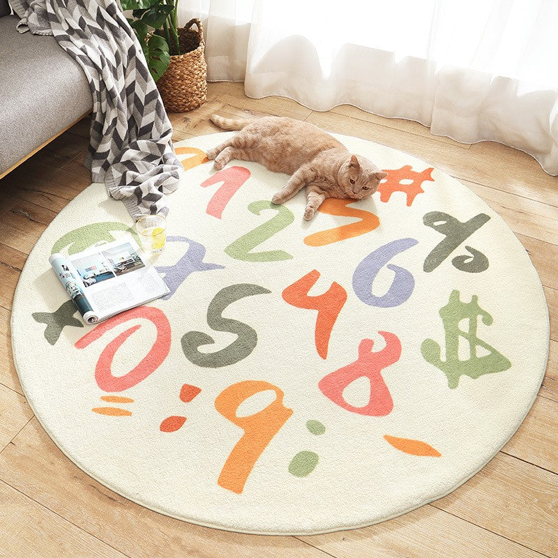 Nordic Style Shaggy Carpet for Kids Bedroom Decor Plush Rug
