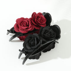 Rose Hair Claw Clip Fabric Flowers Bun Hair Claw Clip Clamp Hairpin