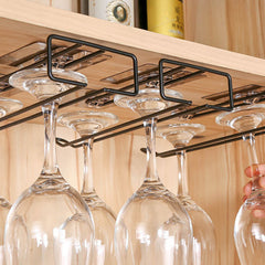 Wine Glass Holder Under Shelf Metal Goblet Rack Hanging Stemware Rack