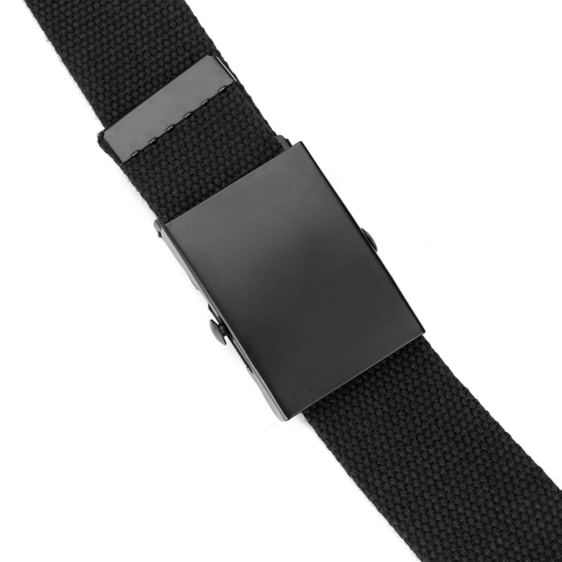Men's Automatic Buckle Tape Canvas Belt for Jeans Pants