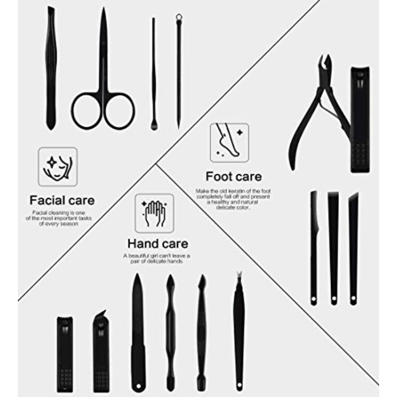 Stainless Steel Nail Cutter Pedicure Scissors Set