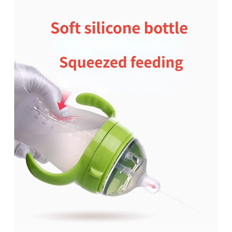 Silicone Milk Bottle 250ml Wide Mouth Bottle for Weaning