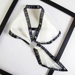 Women's Silk Scarf Satin Chiffon Small Shawl Wrap Printed Neck Scarf